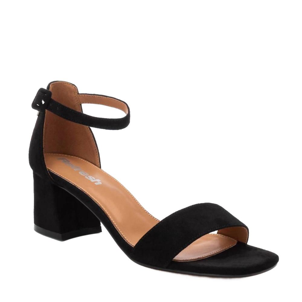 NEW XTI women's refresh heeled sandals in black